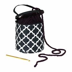 Everything Mary Small Crush Yarn Case - Sewing & Knitting Drum Holder Storage Organizer - Stores Single Yarn Skein Ball - For Craft Room