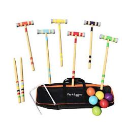 Play N Laughter 6 Player Croquet Set With Carrying Bag - 26