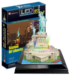 CubicFun Statue Of Liberty Usa 37PC 3D Puzzle With Base & LED Unit