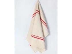 Barrydale Hand Weavers Striped Tea Towel Red