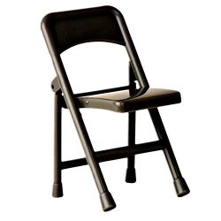 Black Plastic Toy Folding Chair For Wwe Wrestling Action Figures