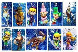 Legend Of Zelda MINI Christmas Tree Ornament Set - Plastic Shatterproof Ornaments Ranging From 1" To 2.5" - Perfect For Office Tree Or Kids Tree