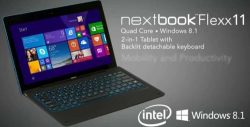 Nextbook Flexx 11 11.6" 2-in-1 Quad Core Windows 8.1 3g Tablet With Detachable Keyboard