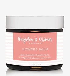 HAYDEN & Olivia Pregnancy Stretch Mark Prevention Cream - Belly Wonder Balm With Organic Plant Oils + Vitamin E + Shea Butter - Premium