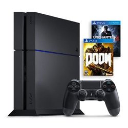 Ps4 Console With Uncharted 4 And Doom