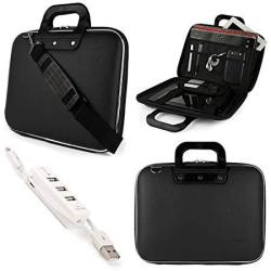Laptops up to 15.45 inches with 3 Port USB Hub Cady Briefcase Messenger Bag for Toshiba Tecra Series Satellite Series Portege Series