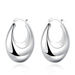 925 Sterling Silver Filled Ladies Hoop Design Earrings