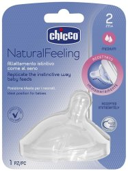 Chicco Natural Feeling Medium Flow Teat - 2+ Months