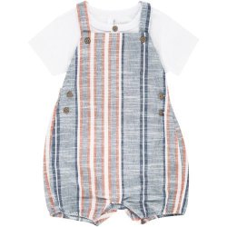 Made 4 Baby Boys All Over Print Dungaree & Bodyvest 3-6M