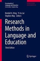 Research Methods In Language And Education Hardcover 3RD Ed. 2017