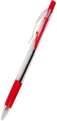 Foska Ballpoint Pen Push Type Retractable Single Red- 1.0MM Point 140MM Length Soft Rubber Grip Sold As Single Unit Colour Red Retail Packaging No