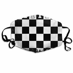Mingying Black And White Square Chess Chess Anti Dust Breathable Face Mouth Mask For Man Woman