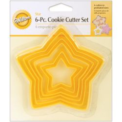 Wilton 6 PC Nesting Star Cookie Cutter Set Pastry Treats Baking Party