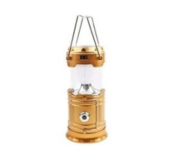 Rechargeable Camping Lamp With Solar Multifunctional Outdoor Tent Lamp - Gold