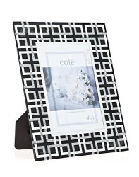 Philip Whitney 4x6 Pink Glitter Damask Glass Photo Picture Frame Standing Horizontal or Vertical 