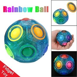 Kasien Magic Rainbow Ball Luminous Stress Reliever Magic Rainbow Ball ...