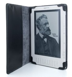 IPearl Black Mcover Leather Folio Cover Case With Built-in Inner Pocket For Amazon Kindle Dx built-in 3g 9.7 E Ink Display