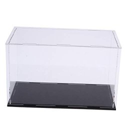Clear Acrylic Display Case Box Dustproof Cube 35x18x13cm for Mini Car Trucks 