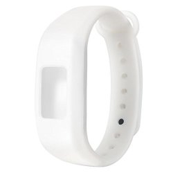 Owill Soft Silicone Replacement Sports Wirst Watch Band Strap For Garmin Vivofit Jr Fits 7.28"-9.25" Wrist White