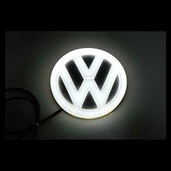 Red Jianzhucail 4D Cold Light LED Badge Emblem Logo Light for vw Volkswagen LED Emblem Light 
