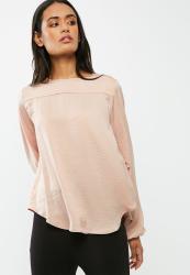 Dailyfriday Pleat Back Blouse - Dusty Pink