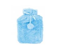 Hot Water Bottle With Luxurious Soft Cover.blue