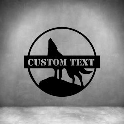 Wolf With Custom Text - 600MM Rust Coat