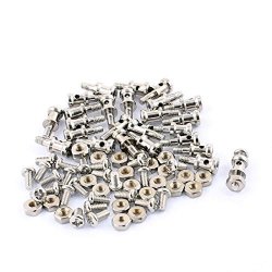 Uxcell 25 Pcs 1.8 X 4 X 9MM Metal Linkage Stoppers Prc Push Rod Keepers W Screwnuts