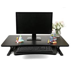 Mind Reader Sdpatent-blk Home Office Standing Desk With Keyboard Storage Black