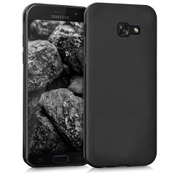 Kwmobile Tpu Silicone Case For Samsung Galaxy A5 2017 - Soft Flexible Shock Absorbent Protective Phone Cover - Black Matte