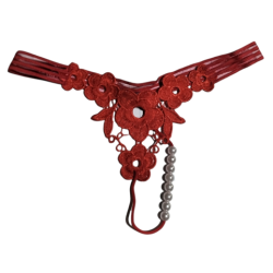 B-kinky Pearly Foreplay G-string One Size Fits Most Size 10 - 14 - Bright Red