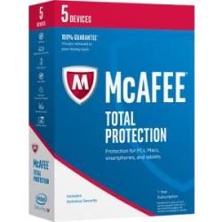 Mcafee Total Protection 2017 - 5 Device - Internet Security Box Retail
