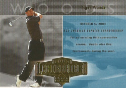 Tiger Woods - "golf Leaderboard Winners" Trading Card 2- Upper Deck 2004
