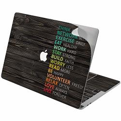 Cavka Vinyl Decal Skins For Apple Macbook Pro 13" 2019 15" 16" 2018 2016 Retina 2017 Mac Air 11 Mac 12 Quote Saying Design Cover Sticker Texture Wooden Print Colorful Protective Inspirational Laptop