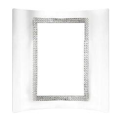 Glass And Diamante Curved' Photoframe