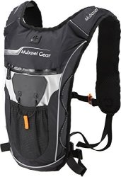 Mubasel Gear Hydration Backpack Pack with 2l BPA Free Bladder in Black
