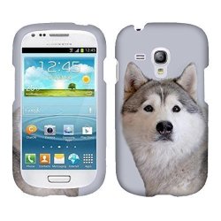 2D Smoky Wolf Samsung Galaxy MINI S3 S III I8190 Case Cover Hard Phone Case Snap-on Cover Protector Rubberized Frosted Matte Surface Hard Shells