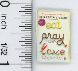 Dollhouse Miniature 1:12 Scale Eat Pray Love Story Book By Cindi's Minis