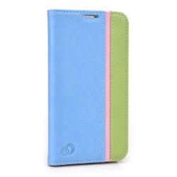 Kroo Samsung Galaxy S5 Flip Folio Case - Non-retail Packaging - Blue And Green