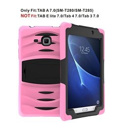 Galaxy Tab A 7.0 Case By Sinyong Full-body Shock Proof Hybrid Heavy Duty Armor Protective Case For Samsung Tab A 7.0 Inch SM-T280 SM-T285 Pink