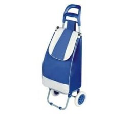 Lightweight Foldable Grocery & Utility Shopping Trolley - Blue