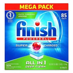Finish 89729CT Powerball Dishwasher Tabs Fresh Scent Box Of 85 Case Of 4 Boxes .