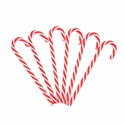 Sohapy Plastic Candy Cane Ornaments Candy Cane Decor Set Plastic Candy Cane Hanging Ornaments For Christmas Party Tress House Decoration - Pack Of 12