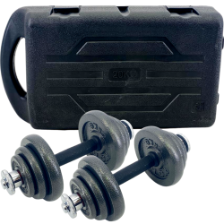 20KG 18 Piece Dumbbell Set With Weight Carry Case
