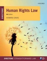 Human Rights Law Directions Paperback 4th Revised Edition