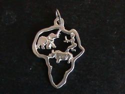 Sterling Silver Africa Pendant....