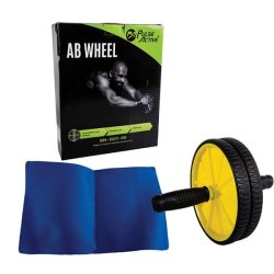 Ab Roller Wheel - Bpa-free Plastic - Black & Yellow - 6 Pack