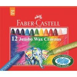 Faber-Castell Wax Crayons - Jumbo 11 Diameter Box Of 12