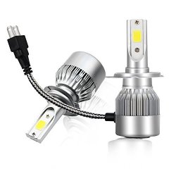 LED Headlight Bulbs Headlight Bulb H7 All-in-one Conversion Kit LED Headlights H4 With Cob Chips 8000 Lm 6500K Cool White Beam Bulbs IP68 Waterproof 2 Yrs Warranty