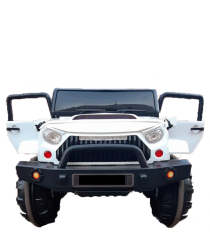 Kids Electric Ride On Car Monster Jeep XXL - White